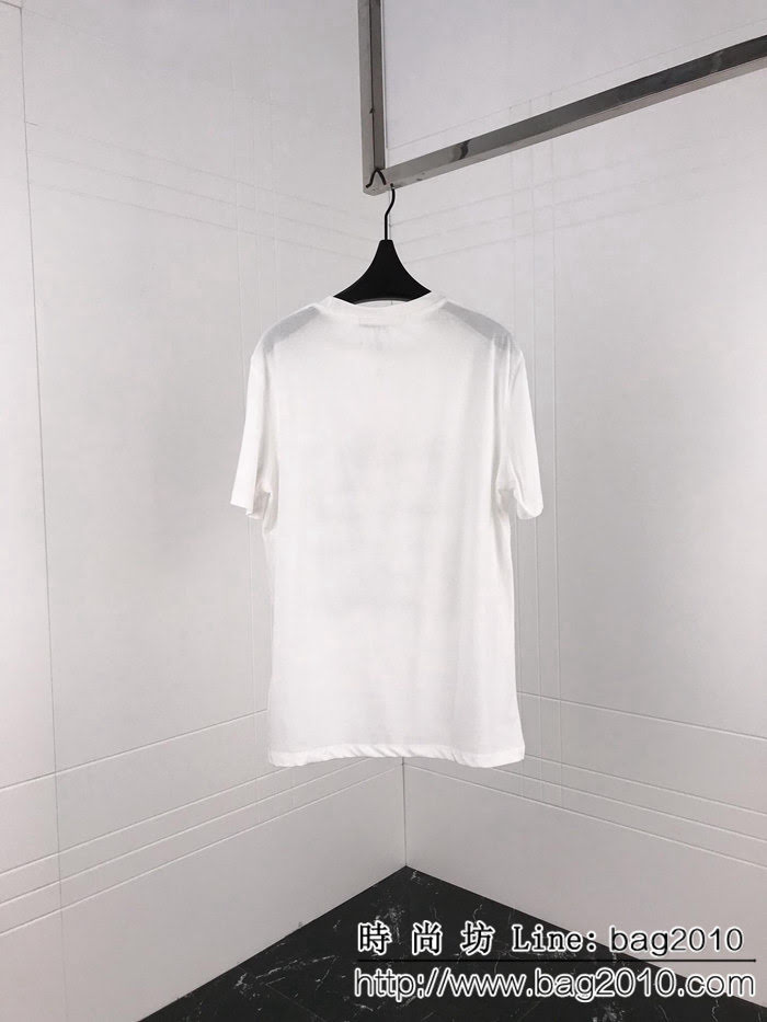 GVC紀梵希 19早春新款 火焰圖案 雙股絲光棉 男款短袖 ydi1539